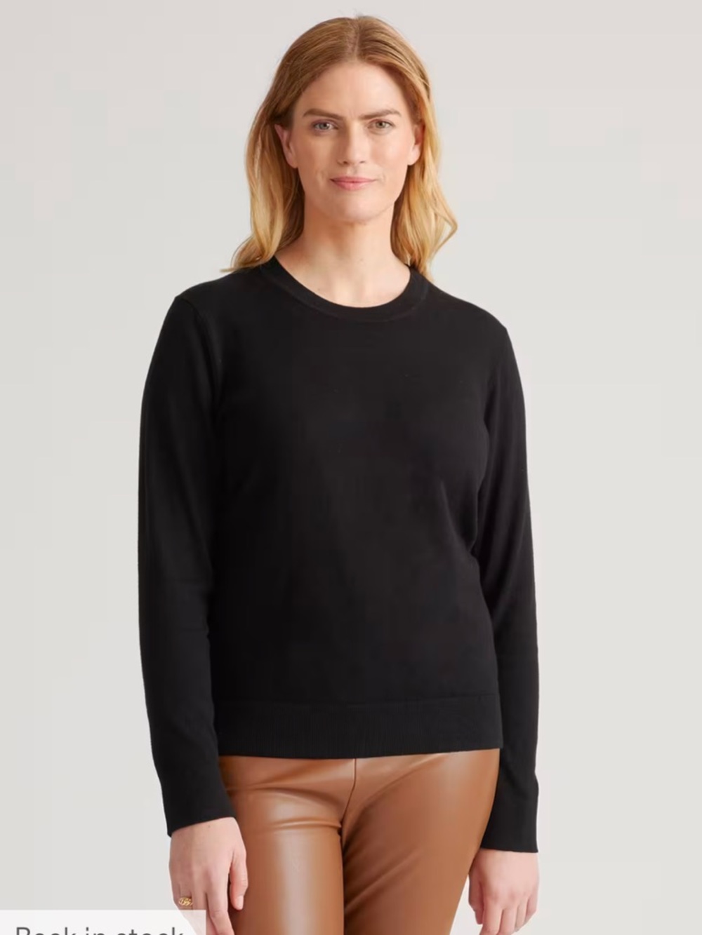 Quince Lightweight Cotton Cashmere Crewneck Sweater  NeW